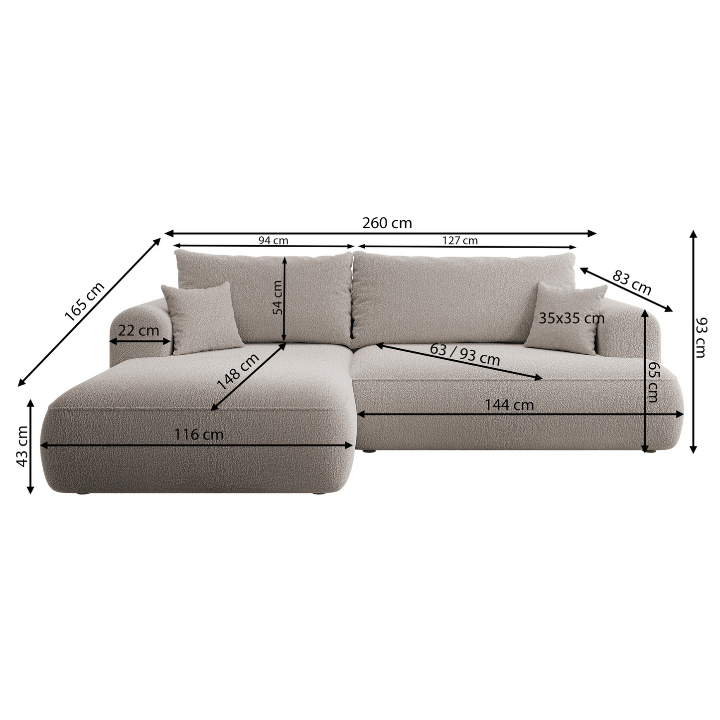 Kampinė sofa Alura