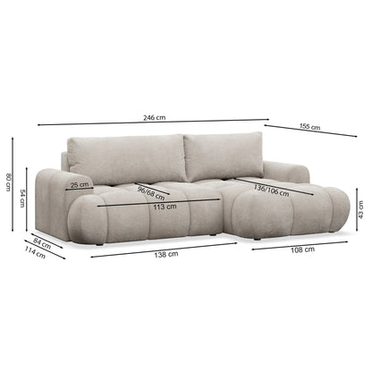 Kampinė sofa Nuvia Mini