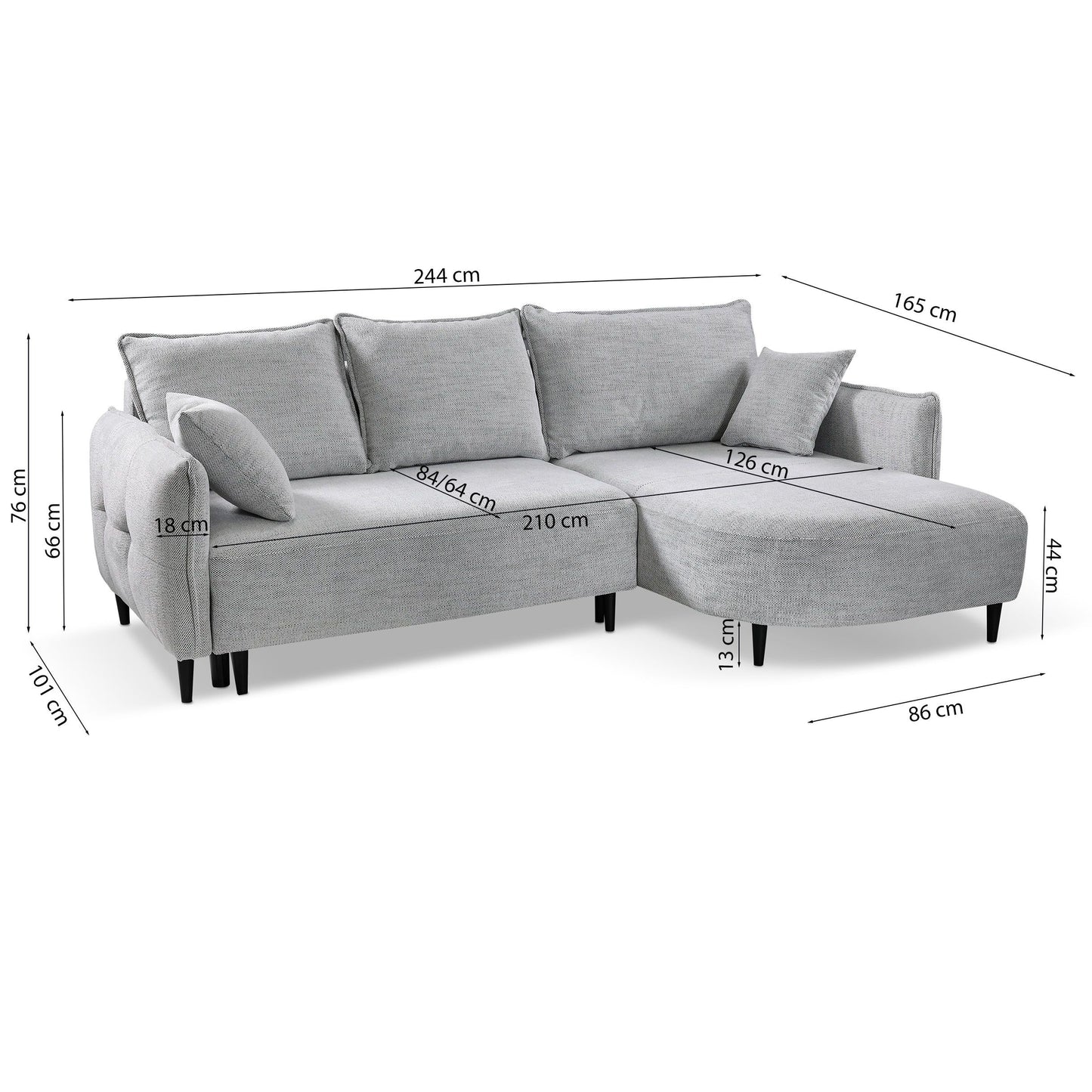 Kampinė sofa Aria Mini