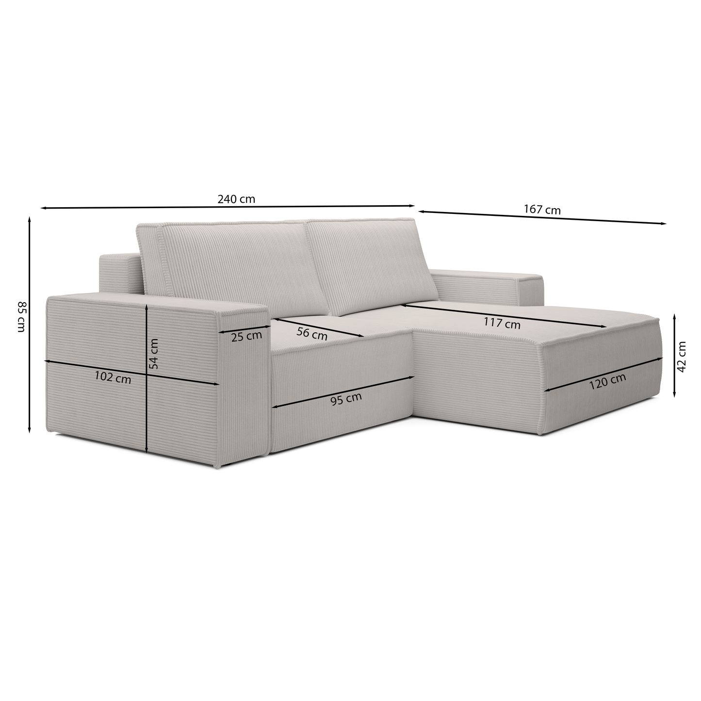 Kampinė sofa Livia