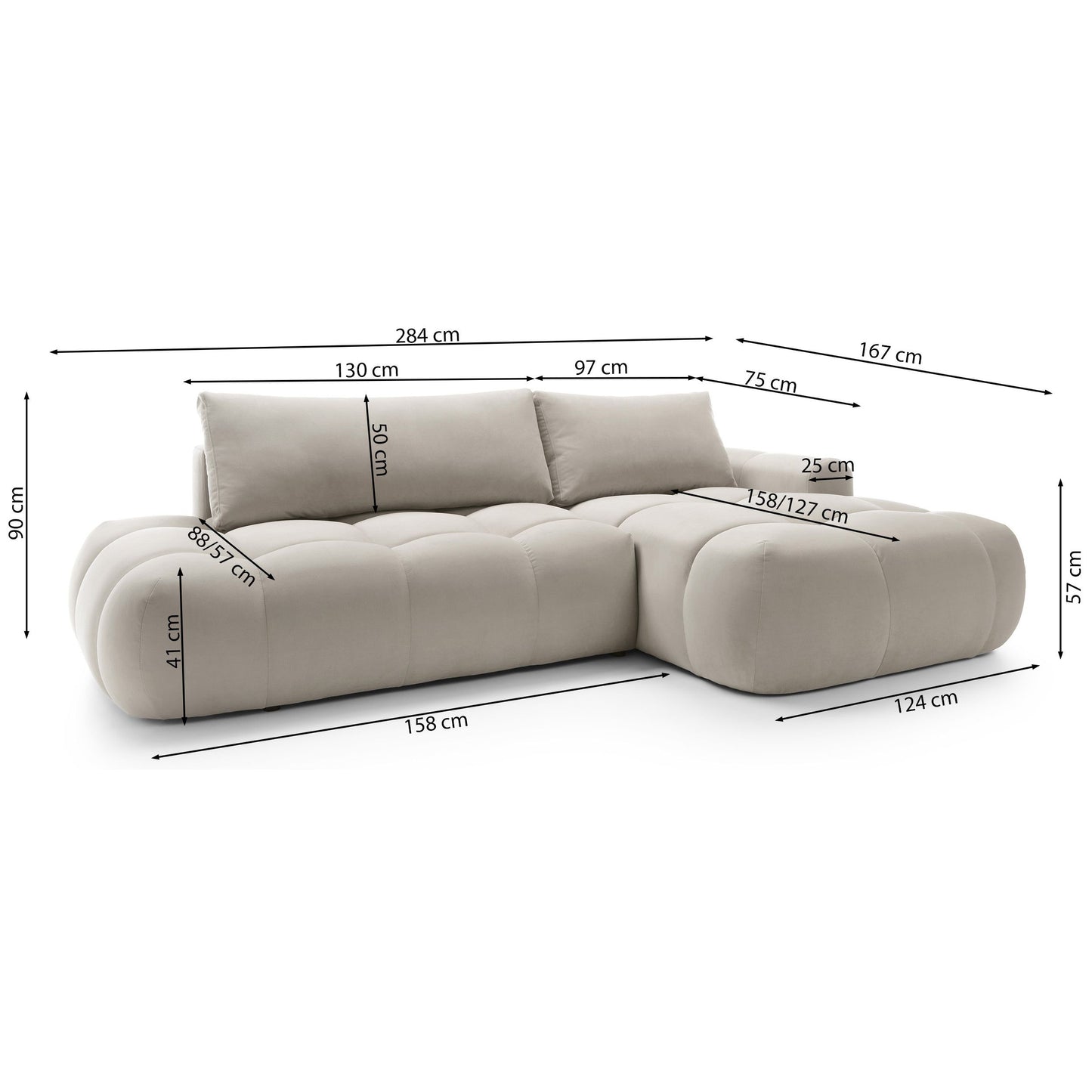 Kampinė sofa Nuvia