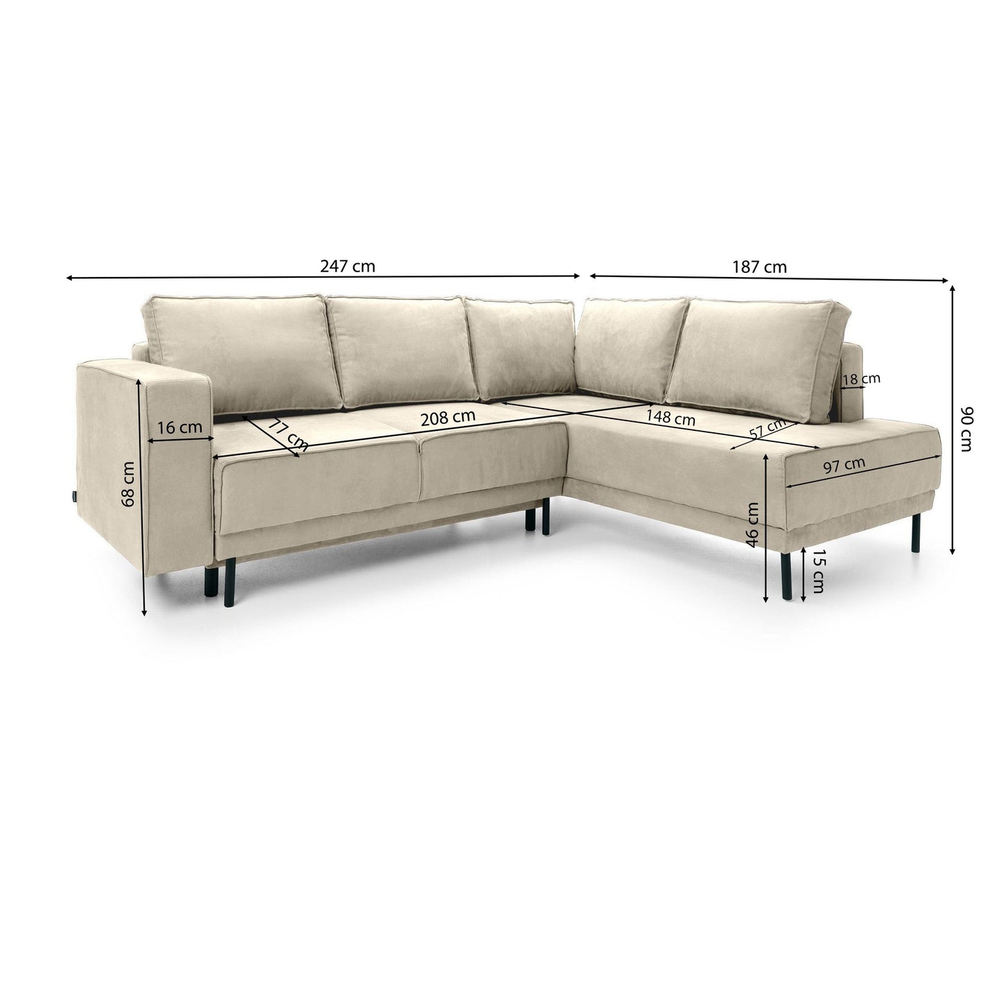 Kampinė sofa Maven